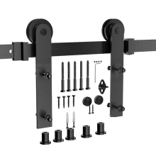 Classic sliding top mounted barn wood door hang roller track hardware